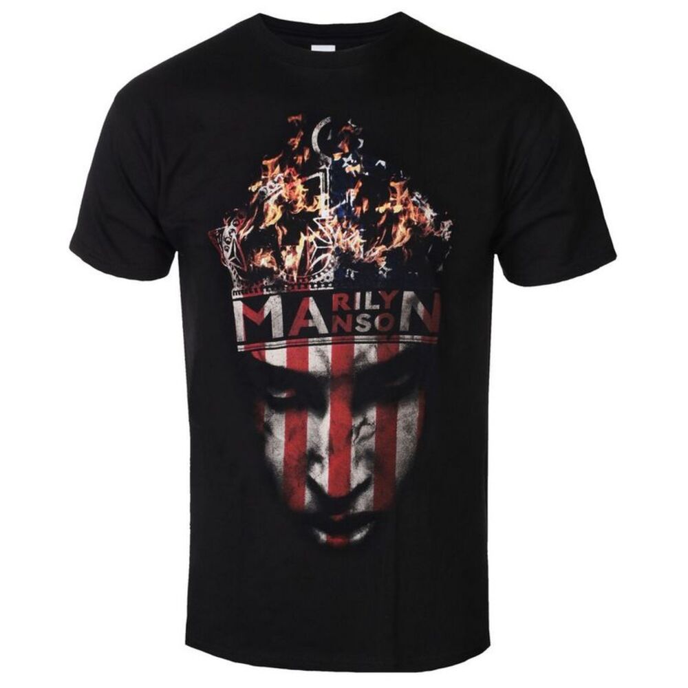 Marilyn Manson Unisex Adult Crown Cotton T-Shirt / Black